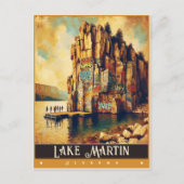 アラバマ州，マーティン湖 |ヴィンテージ絵画ー ポストカード (正面)
