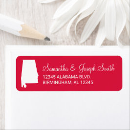 アラバマ州（白と赤） ラベル