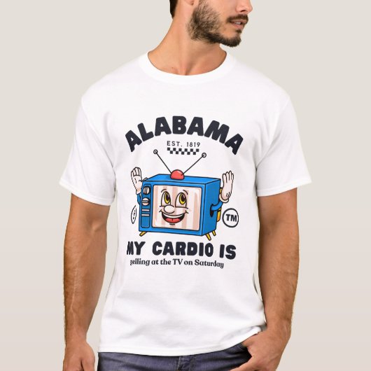 アラバマ州:私の心臓が叫んでいる Tシャツ (正面)