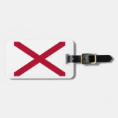 アラバマ州：聖アンドリュー十字のクリムゾン旗 ラゲッジタグ (正面横)