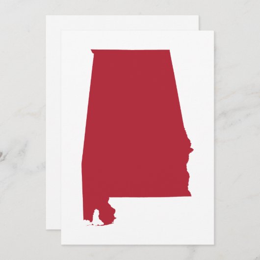 アラバマ州(赤) 招待状 (正面/裏面)