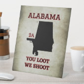 アラバマ州：2回目の改正を守る 台座サイン (インサイチュ)