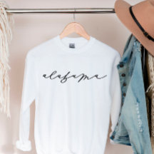 アラバマ手書き州名ウィメンズスウェットシャツ