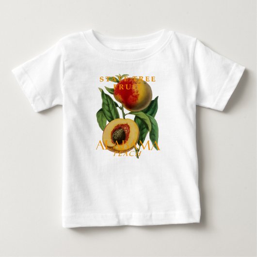 アラバマ準州の木の実 ザ・ピーチ ベビーTシャツ (正面)