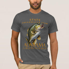 アラバマ準州の淡水魚 スポッテッドバス Tシャツ