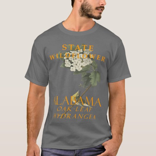 アラバマ準州の野花 オークリーフ アジサイ Tシャツ (正面)