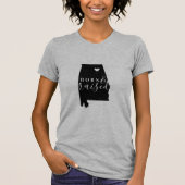 アラバマ生まれと浮き上がり州ティー Tシャツ (正面)