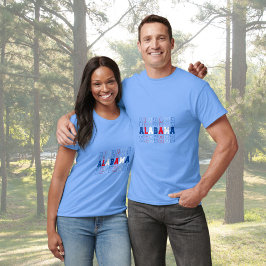 アラバマ積み上げワードアート Tシャツ