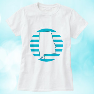 アラバマ米州レトロサークルブルー Tシャツ