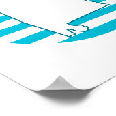 アラバマ米州輪郭レトロ円青 ポスター (角)