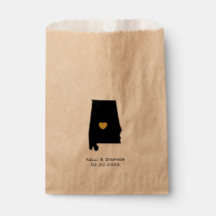 アラバマ結婚式の引き出物トリートサックス、紙抱き枕 フェイバーバッグ