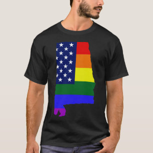 アラバマ統一された州ゲイプライド国旗 Tシャツ