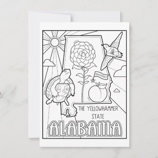 アラバマ色meカラー 招待状 (正面)