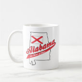 アラバマ語 – ディキシーのハート コーヒーマグカップ (左)