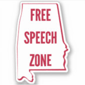 アラバマ語 – 無料通話ゾーン シール (正面)