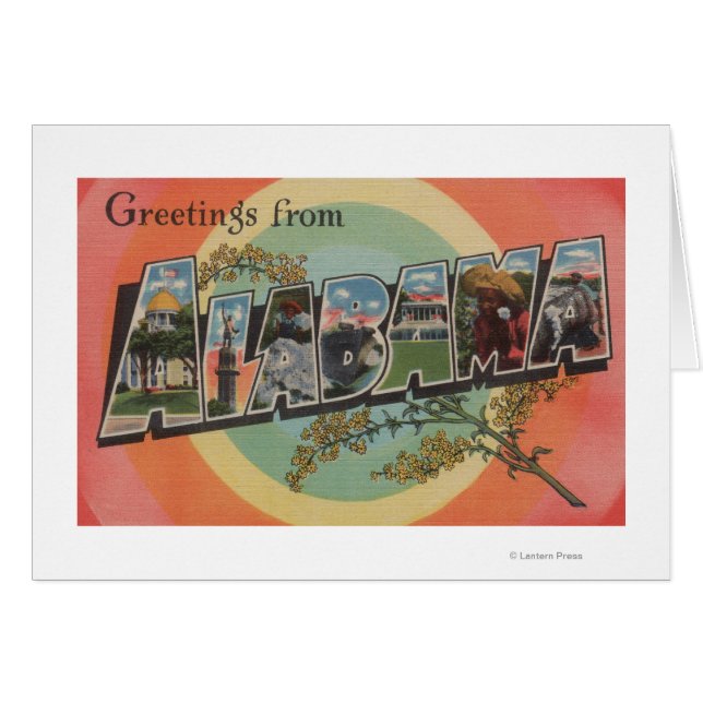 アラバマ語（赤/ピンク） – 大きな文字のシーン (正面横)