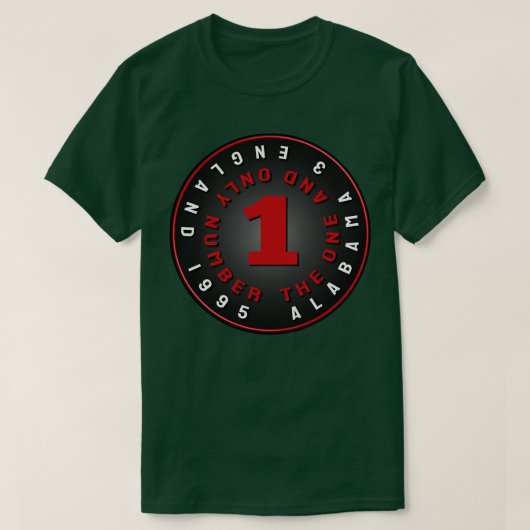 アラバマ3イングランド1995音楽D135 Tシャツ (デザイン正面)