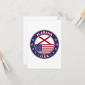 アラバマ、アラバマTシャツ、アラバマのステッカー カード (正面/裏面インサイチュ)