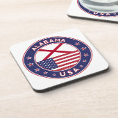 アラバマ、アラバマTシャツ、アラバマのステッカー コースター (左側)