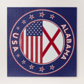 アラバマ、アラバマTシャツ、アラバマのステッカー ジグソーパズル (横)