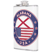 アラバマ、アラバマTシャツ、アラバマのステッカー フラスク (左)
