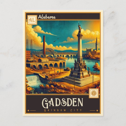 アラバマ,ガッズデン |ヴィンテージ ポストカード (正面)