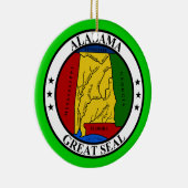 アラバマ*クリスマスオーナメント* セラミックオーナメント (右)