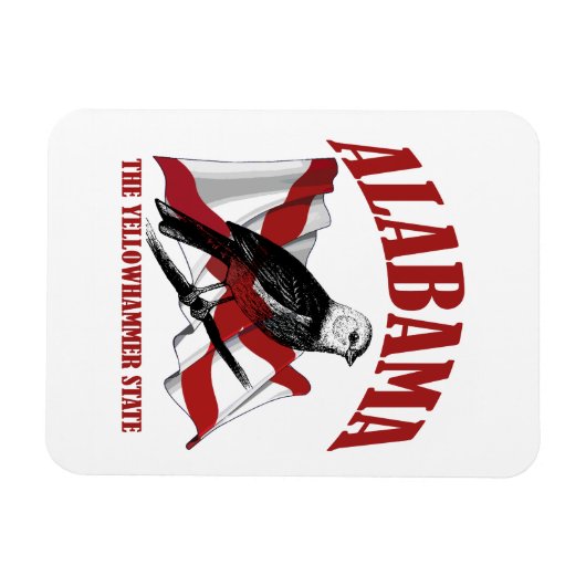 アラバマ,ザイエローファーマー州 マグネット (横)