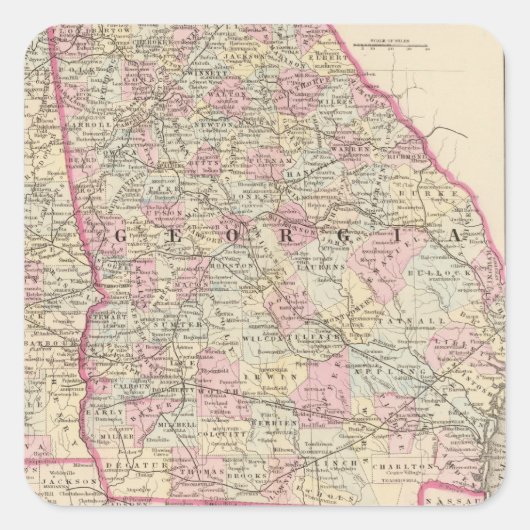 アラバマ，ジョージア スクエアシール (正面)