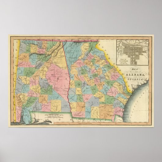 アラバマ，ジョージア ポスター (正面)