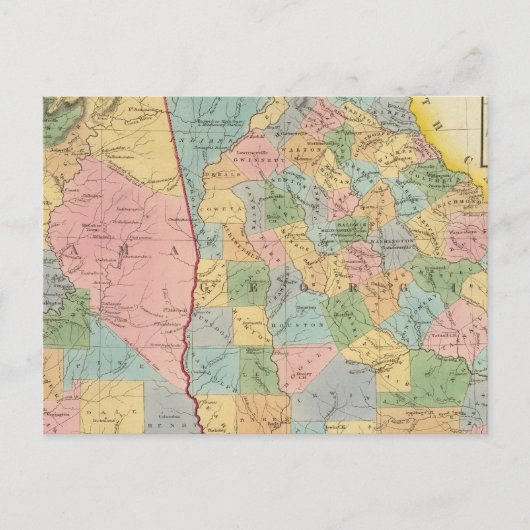 アラバマ，ジョージア ポストカード (正面)