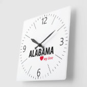 アラバマ スクエア壁時計 (傾斜)