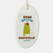 アラバマ、ハンツビルの地図-どこであります家 セラミックオーナメント (右)