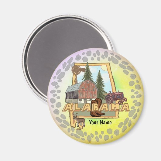 アラバマ マグネット (正面/裏面)