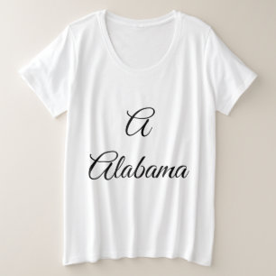 アラバマ モノグラム プラスサイズTシャツ