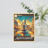 アラバマ，モンゴメリ |ヴィンテージ ポストカード (スタンド正面)