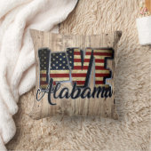 アラバマ·ラブ·アメリカン·フラッグ·スター·アンド·ストライプ クッション (ブランケット)