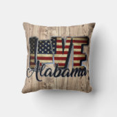 アラバマ·ラブ·アメリカン·フラッグ·スター·アンド·ストライプ クッション (裏面)