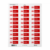 アラバマ ラベル (フルシート)