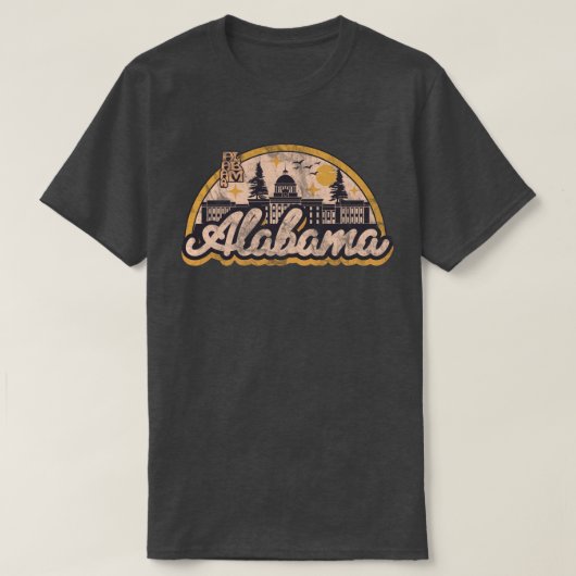 アラバマ ヴィンテージスタイル Tシャツ (デザイン正面)