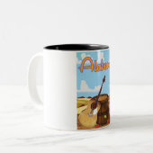 アラバマ・ヴィンテージ旅行ポスター ツートーンマグカップ (正面左)