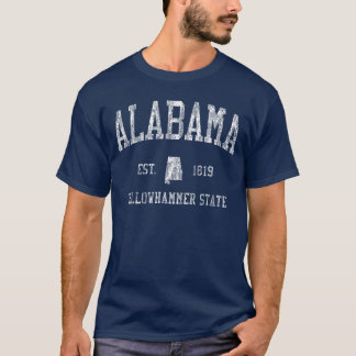 アラバマ ヴィンテージ スポーツ 州 デザイナー レトロ Tシャツ