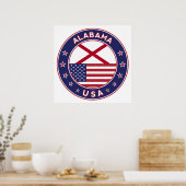 アラバマ，米国州，アラバマ ポスター (キッチン)
