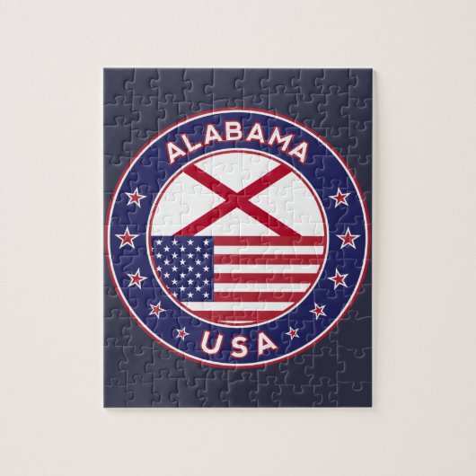 アラバマ，米国州，アラバマTシャツ，アラバマ ジグソーパズル (縦)