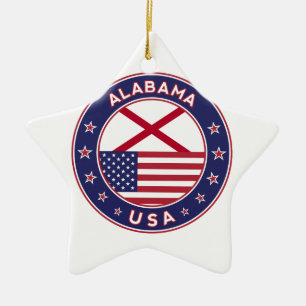 アラバマ,米国州,アラバマTシャツ,アラバマ セラミックオーナメント