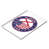 アラバマ，米国州，アラバマTシャツ，アラバマ ノートブック (左側)