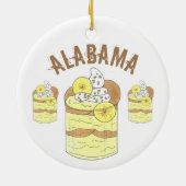 アラバマALバナナプディングソウルフードデザート セラミックオーナメント (裏面)