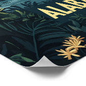 アラバマUSAアートヴィンテージイラストレーション旅行 ポスター (角)