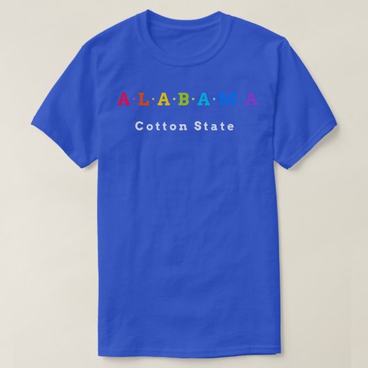 アラバマUSAコットン州Tシャツ Tシャツ (デザイン正面)