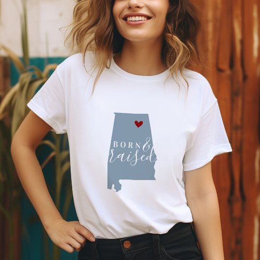 アラバ生まれマと浮き上がり |編集可能カラー州マップ スウェットシャツ